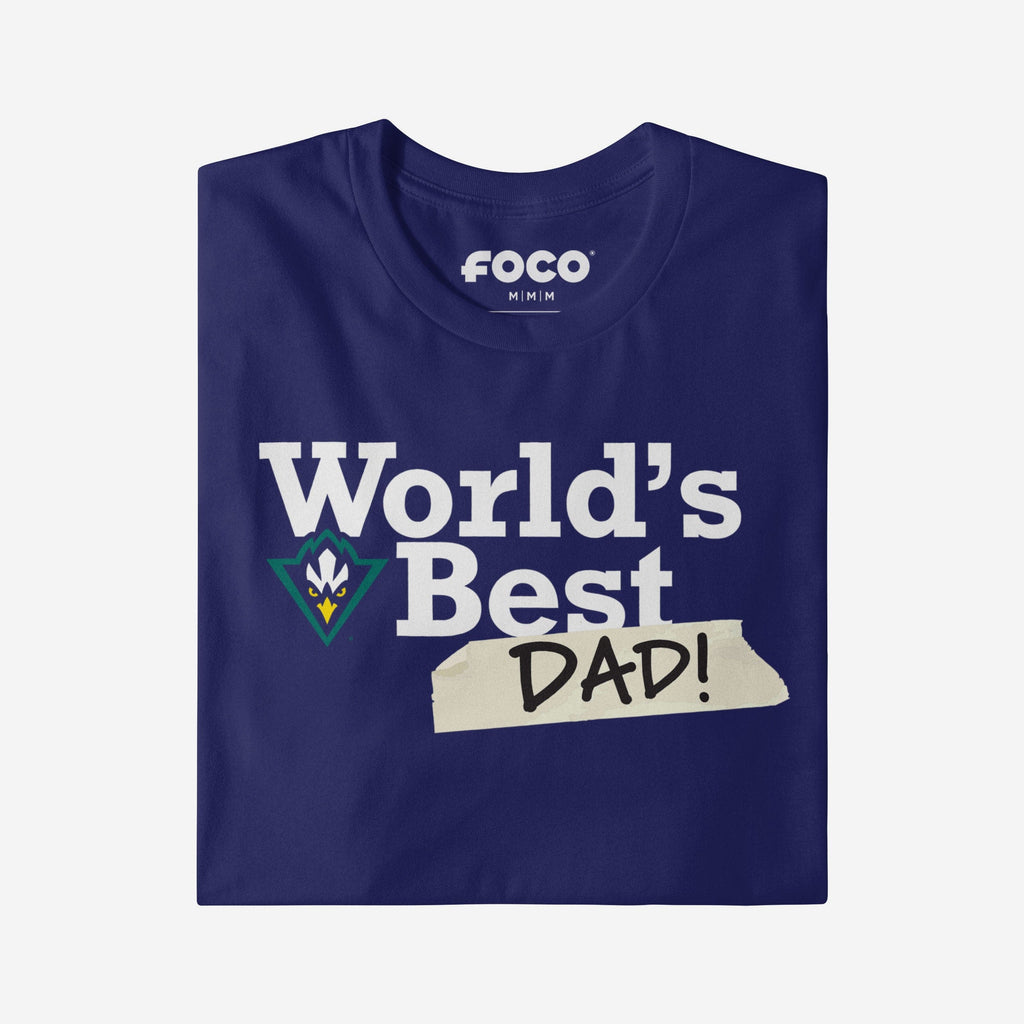 FOCO UNC Wilmington Seahawks World's Best Dad T-Shirt Blue XL 4