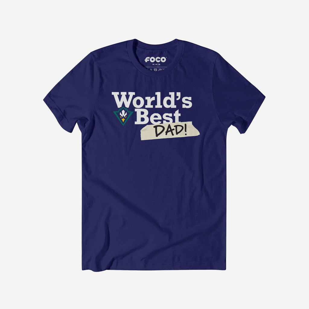FOCO UNC Wilmington Seahawks World's Best Dad T-Shirt Blue XL 2