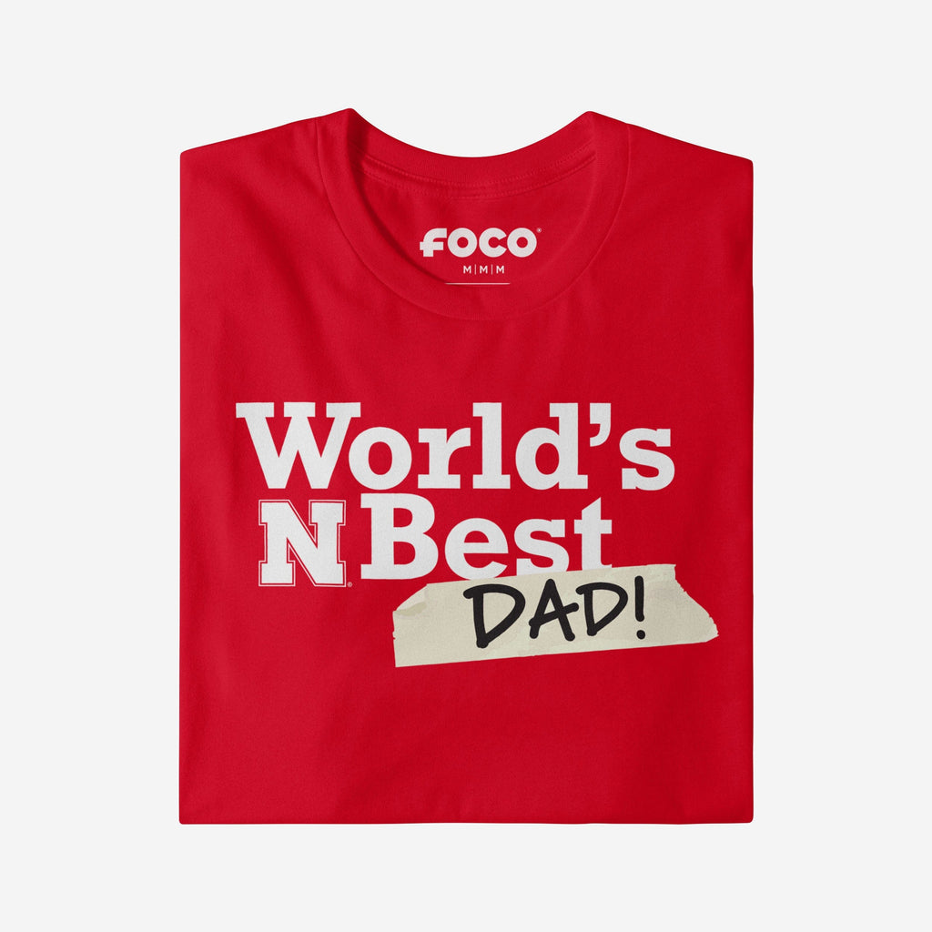 FOCO Nebraska Cornhuskers World's Best Dad T-Shirt Red 3XL 4