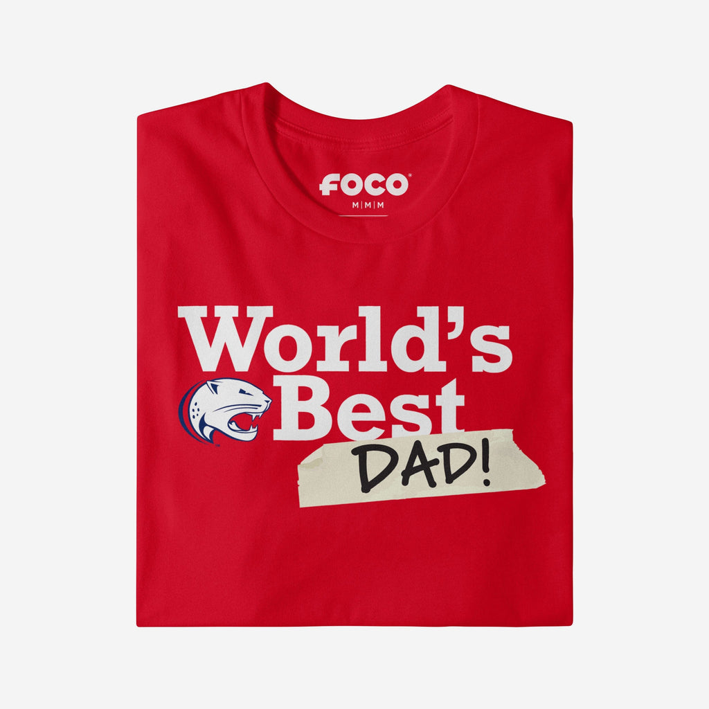 FOCO South Alabama Jaguars World's Best Dad T-Shirt Blue 2XL 4