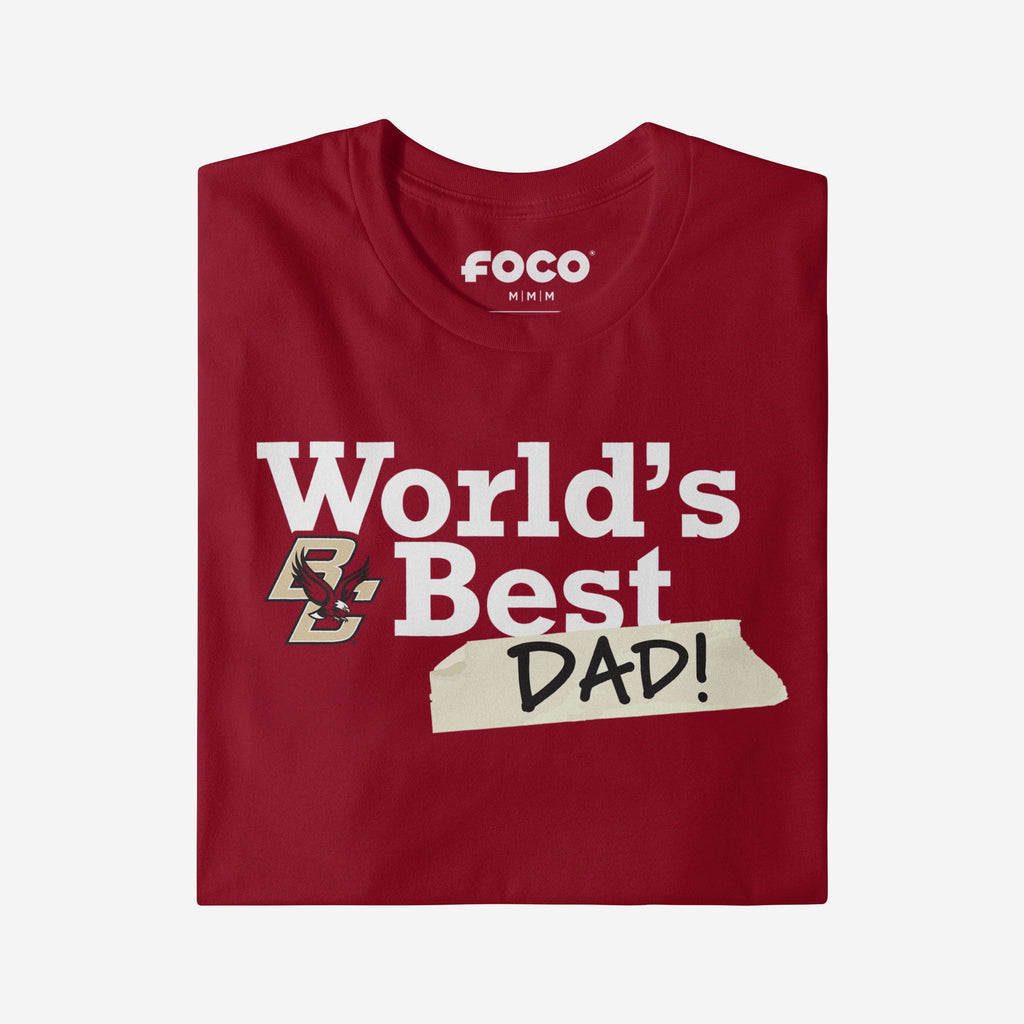 FOCO Boston College Eagles World's Best Dad T-Shirt Men Size S 4