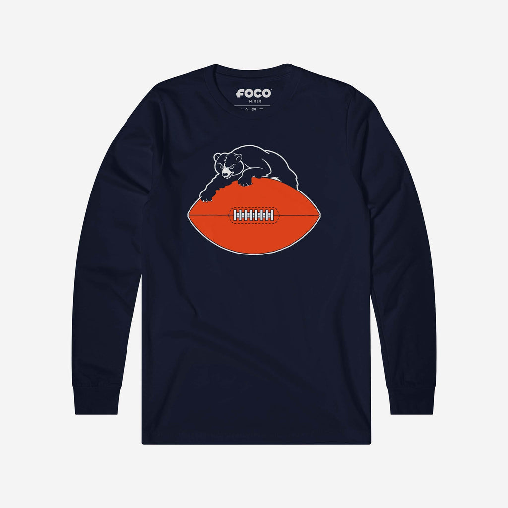 FOCO Chicago Bears 1946 Retro Logo Long Sleeve T-Shirt Navy 3XL 2