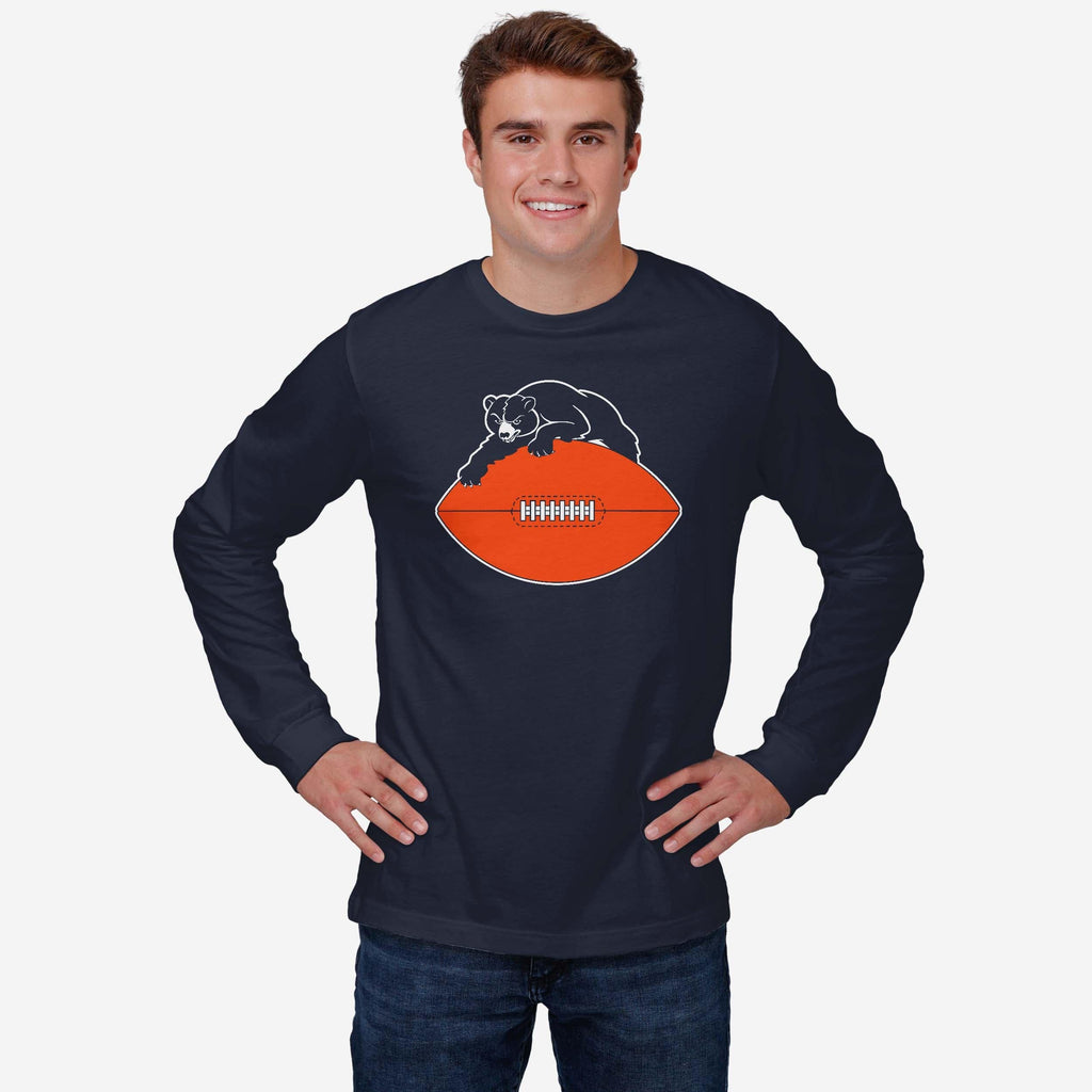 FOCO Chicago Bears 1946 Retro Logo Long Sleeve T-Shirt Navy 3XL 3