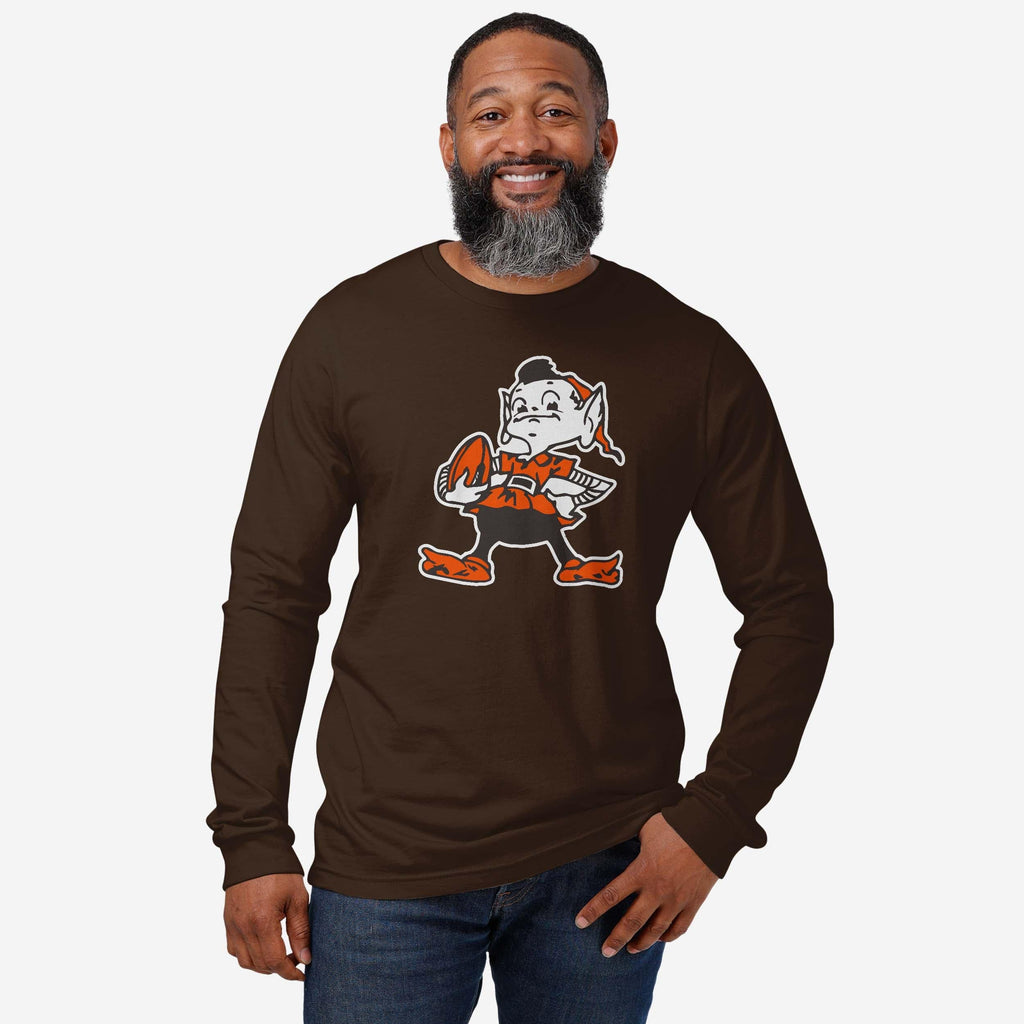FOCO Cleveland Browns 1959 Retro Logo Long Sleeve T-Shirt White / S 3