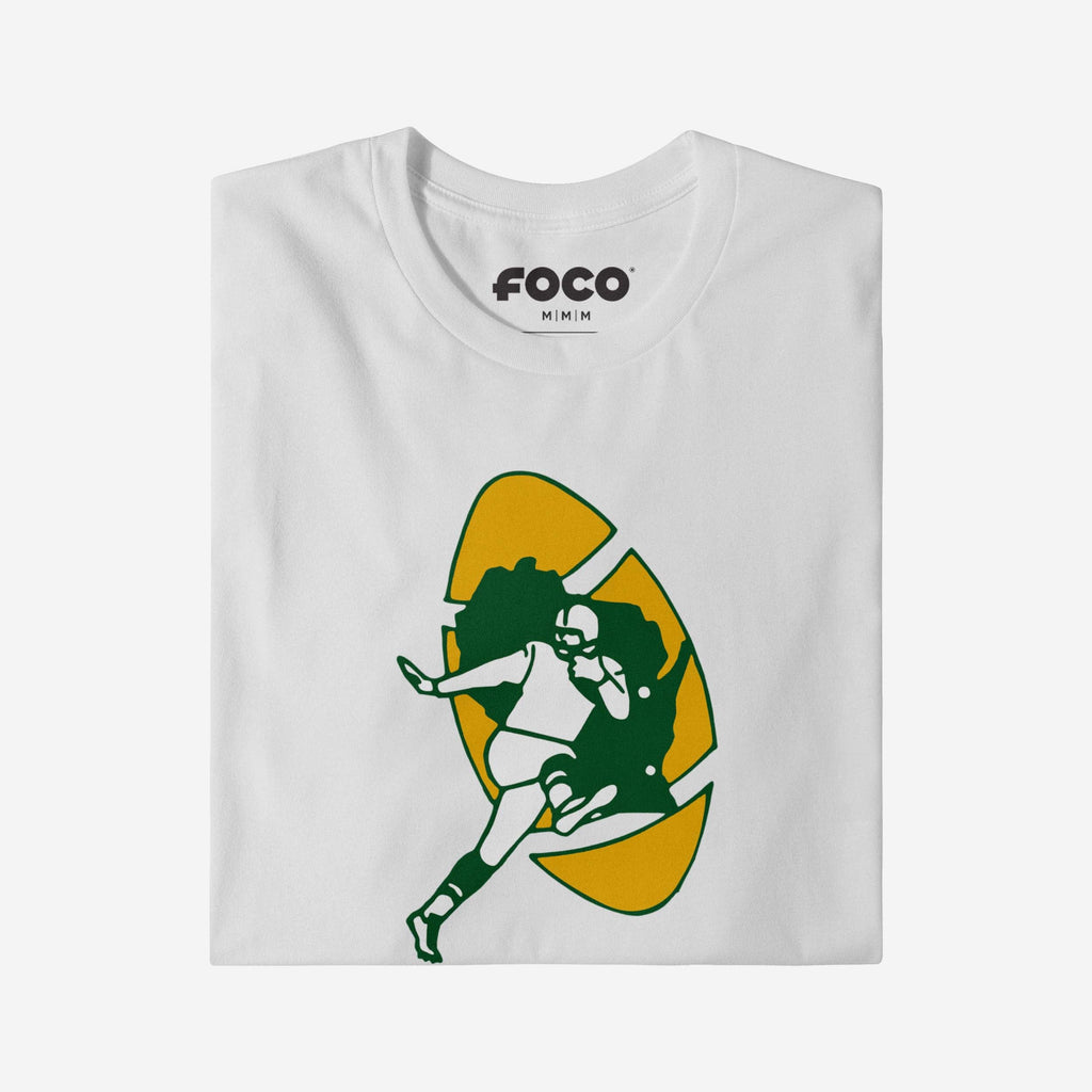 FOCO Green Bay Packers 1961 Retro Logo Long Sleeve T-Shirt Dark Grey Heather S 4
