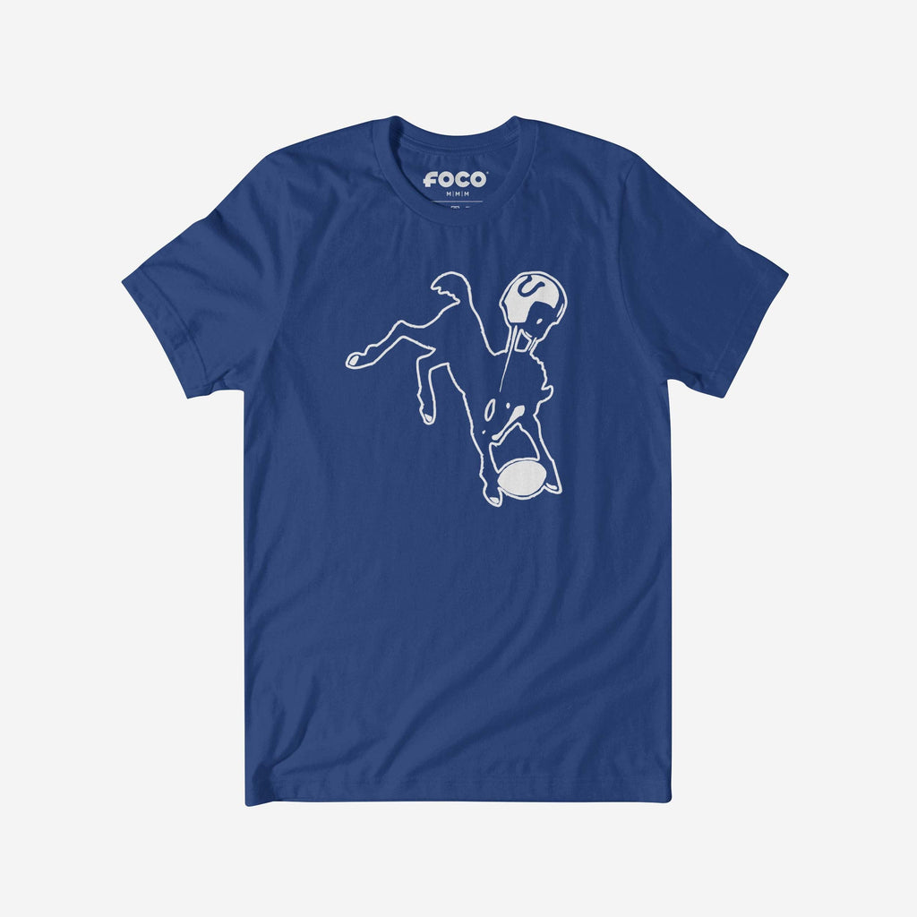 FOCO Indianapolis Colts 1961 Retro Logo T-Shirt Athletic Heather L 2