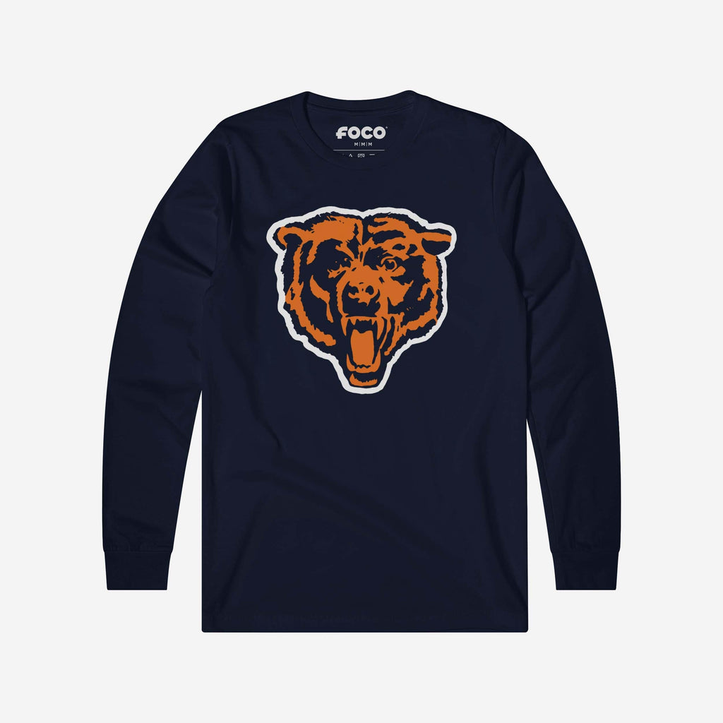 FOCO Chicago Bears 1963 Retro Logo Long Sleeve T-Shirt Athletic Heather S 2