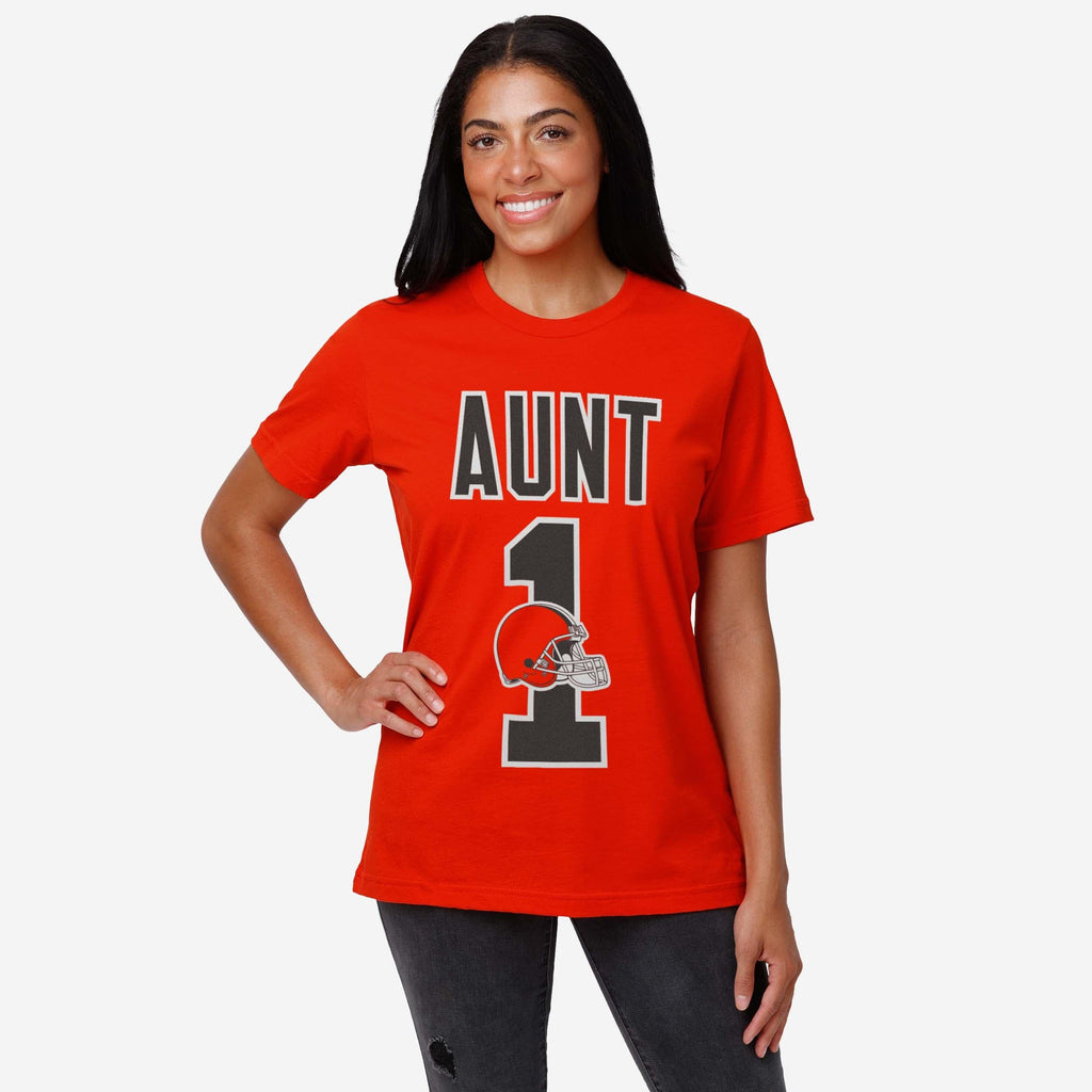 FOCO Cleveland Browns Number 1 Aunt T-Shirt - 2XL - Femme 3