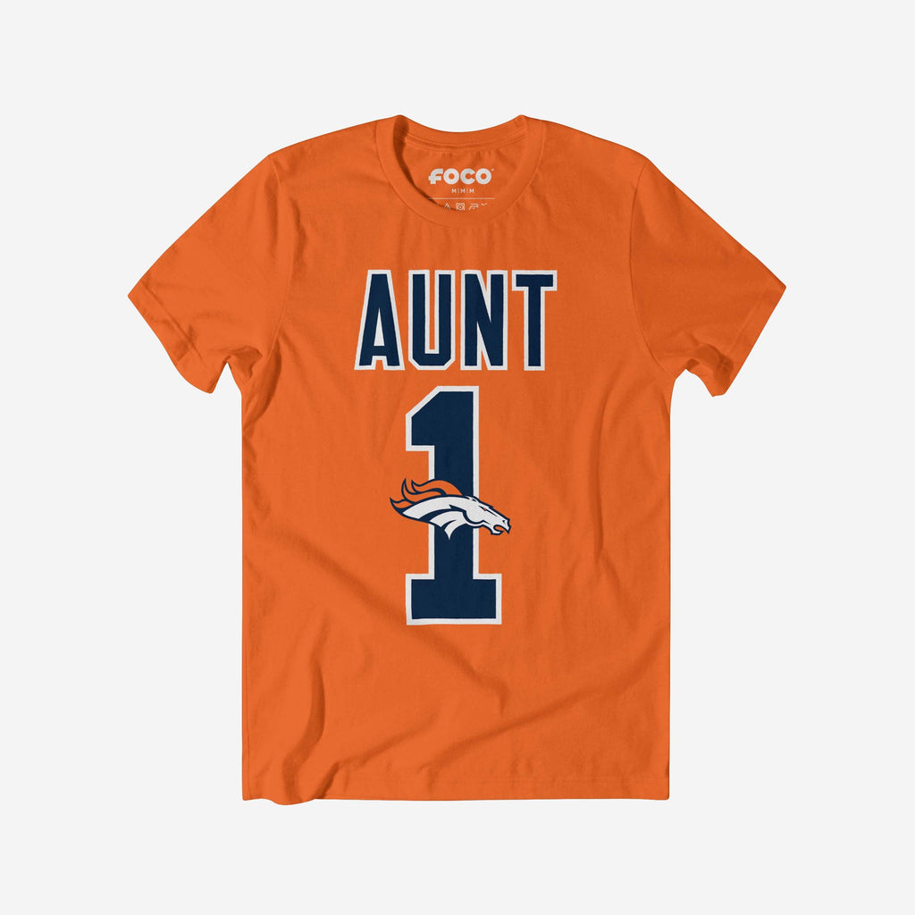 FOCO Denver Broncos Number 1 Aunt T-Shirt Blue 3XL 2