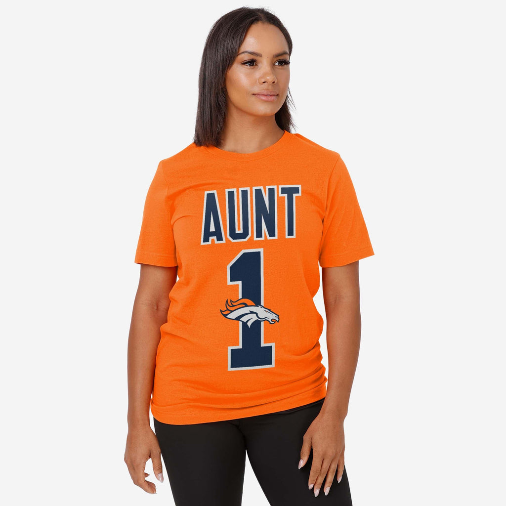 FOCO Denver Broncos Number 1 Aunt T-Shirt Blue 3XL 3