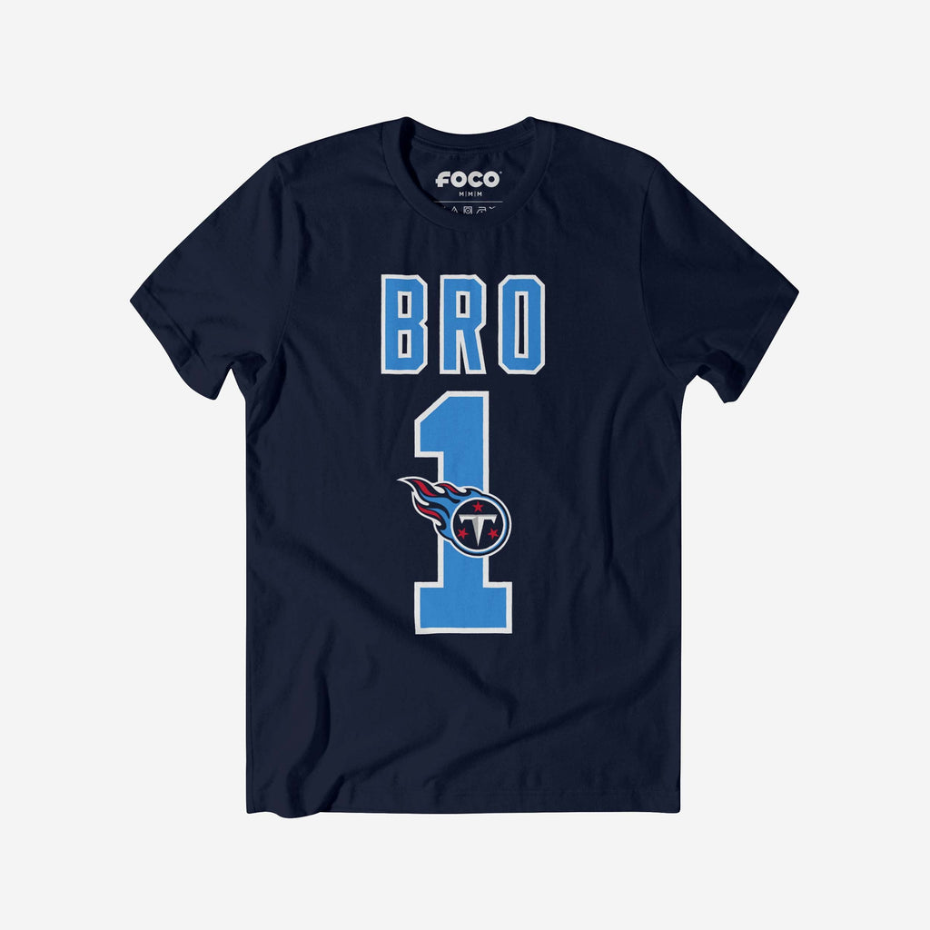 FOCO Tennessee Titans Number 1 Bro T-Shirt Navy L Men 2