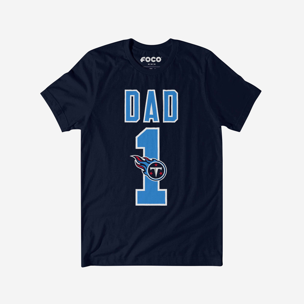 FOCO Tennessee Titans Number 1 Dad T-Shirt Navy 2XL 2