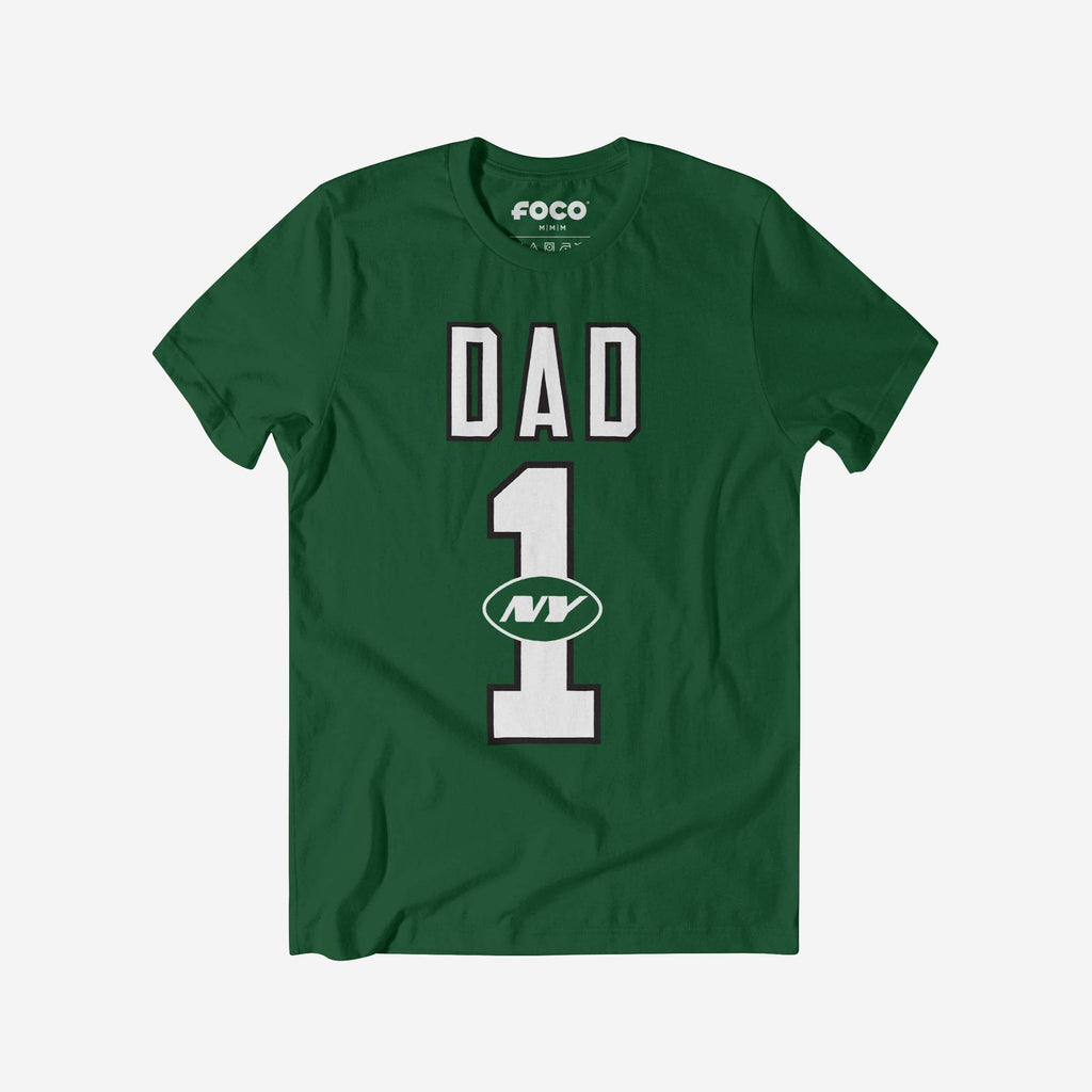 FOCO New York Jets Number 1 Dad T-Shirt Men Size S 2