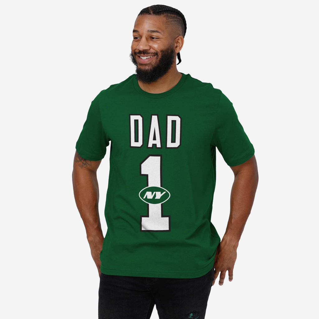 FOCO New York Jets Number 1 Dad T-Shirt Men Size S 3
