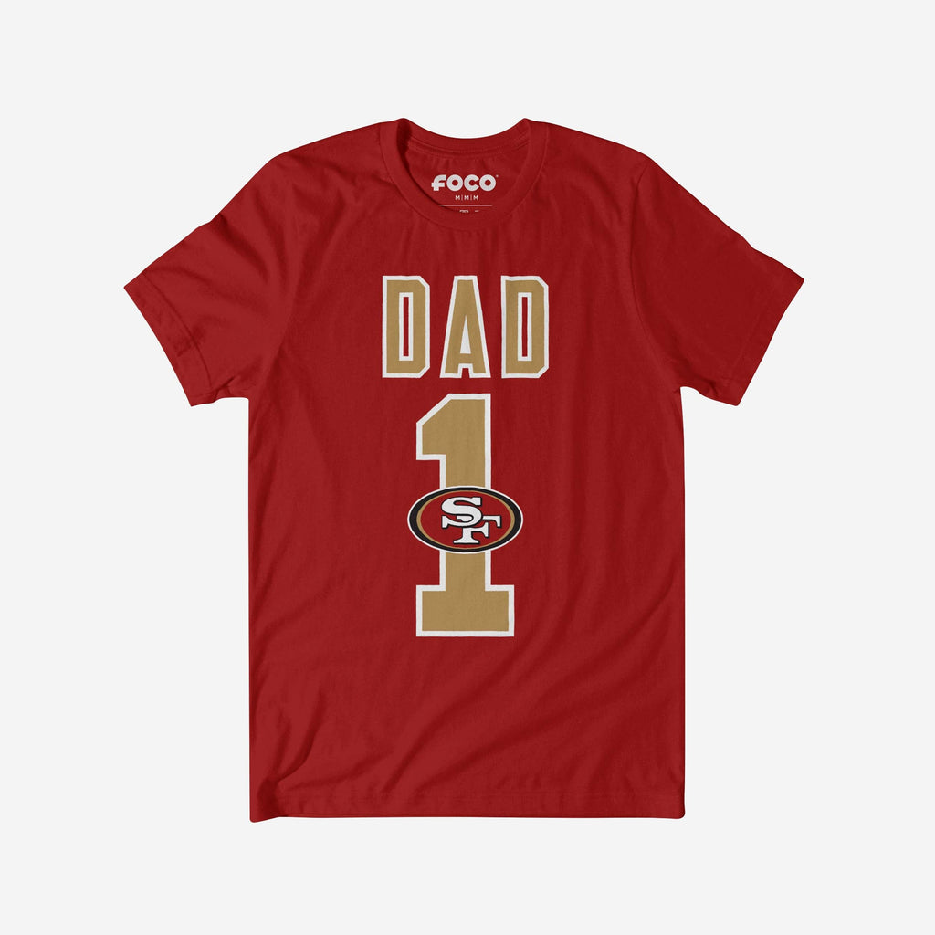 San Francisco 49ers Number 1 Dad T-Shirt FOCO S - FOCO.com