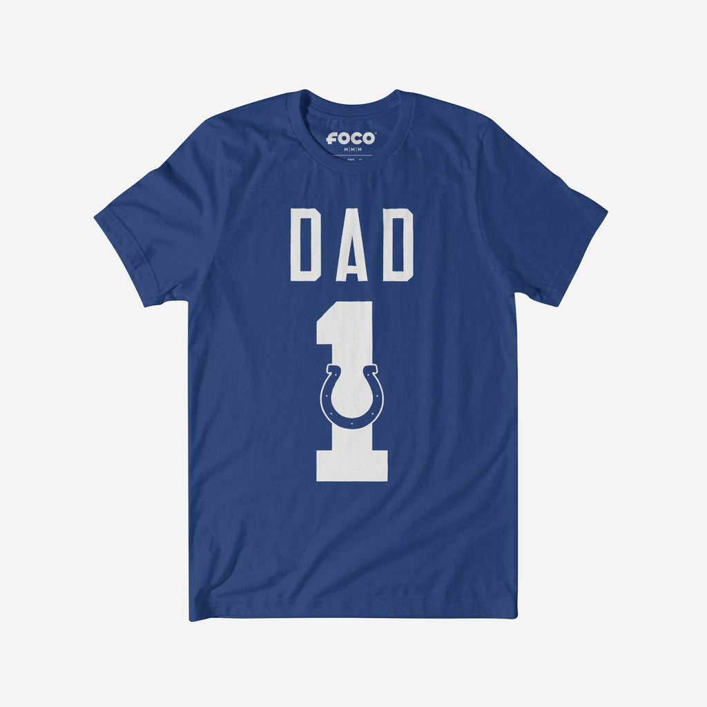 FOCO Indianapolis Colts Number 1 Dad T-Shirt Blue 2XL 2