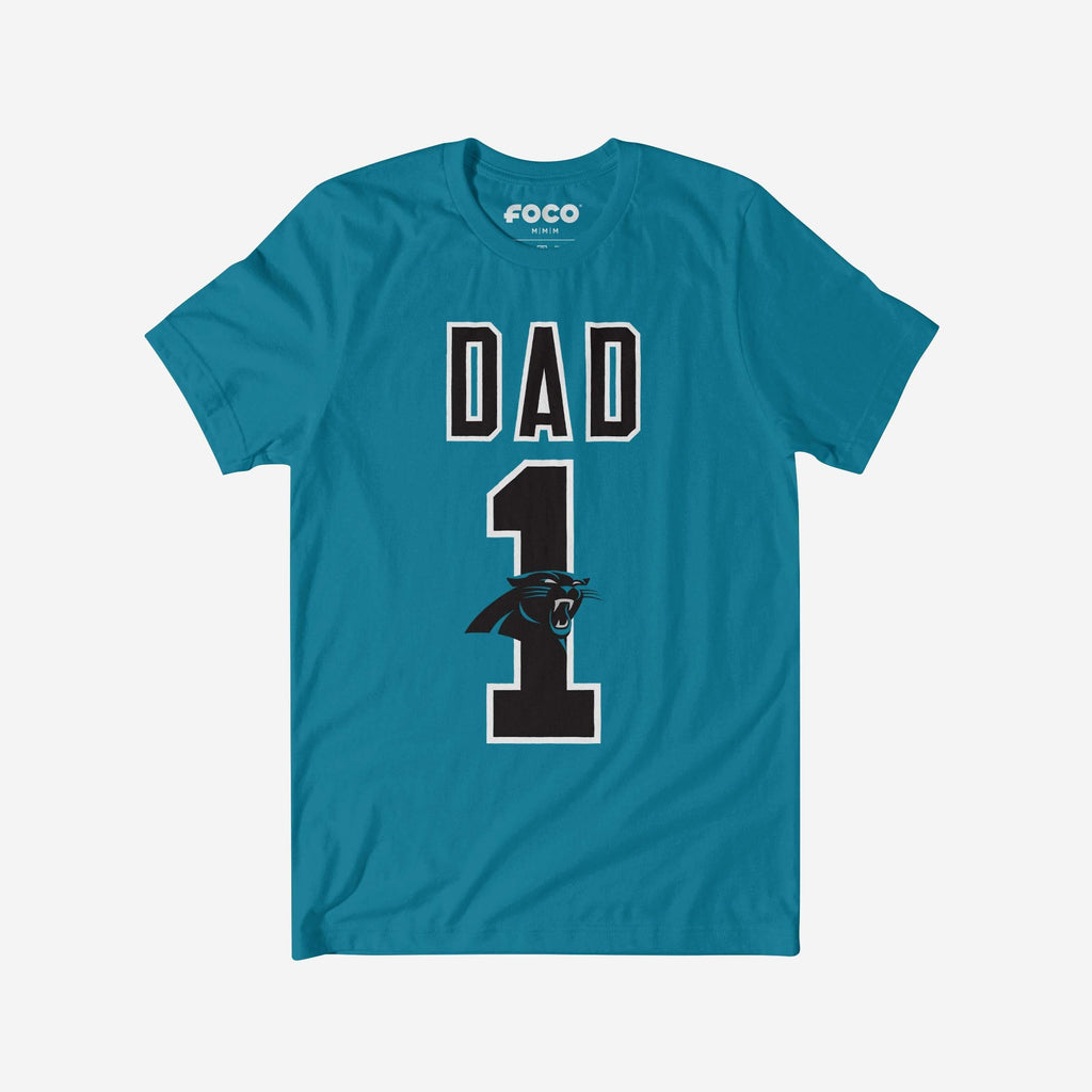FOCO Carolina Panthers Number 1 Dad T-Shirt Black/Small 2