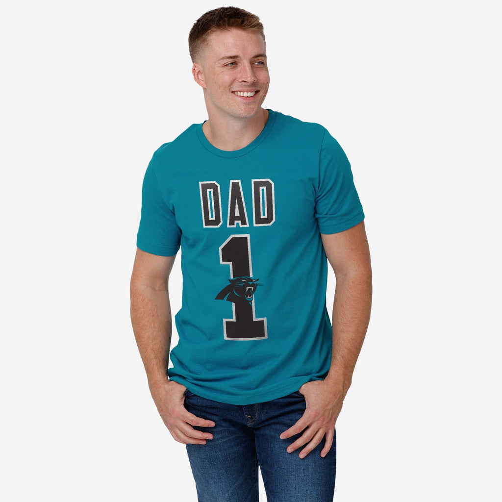 FOCO Carolina Panthers Number 1 Dad T-Shirt Black/Small 3