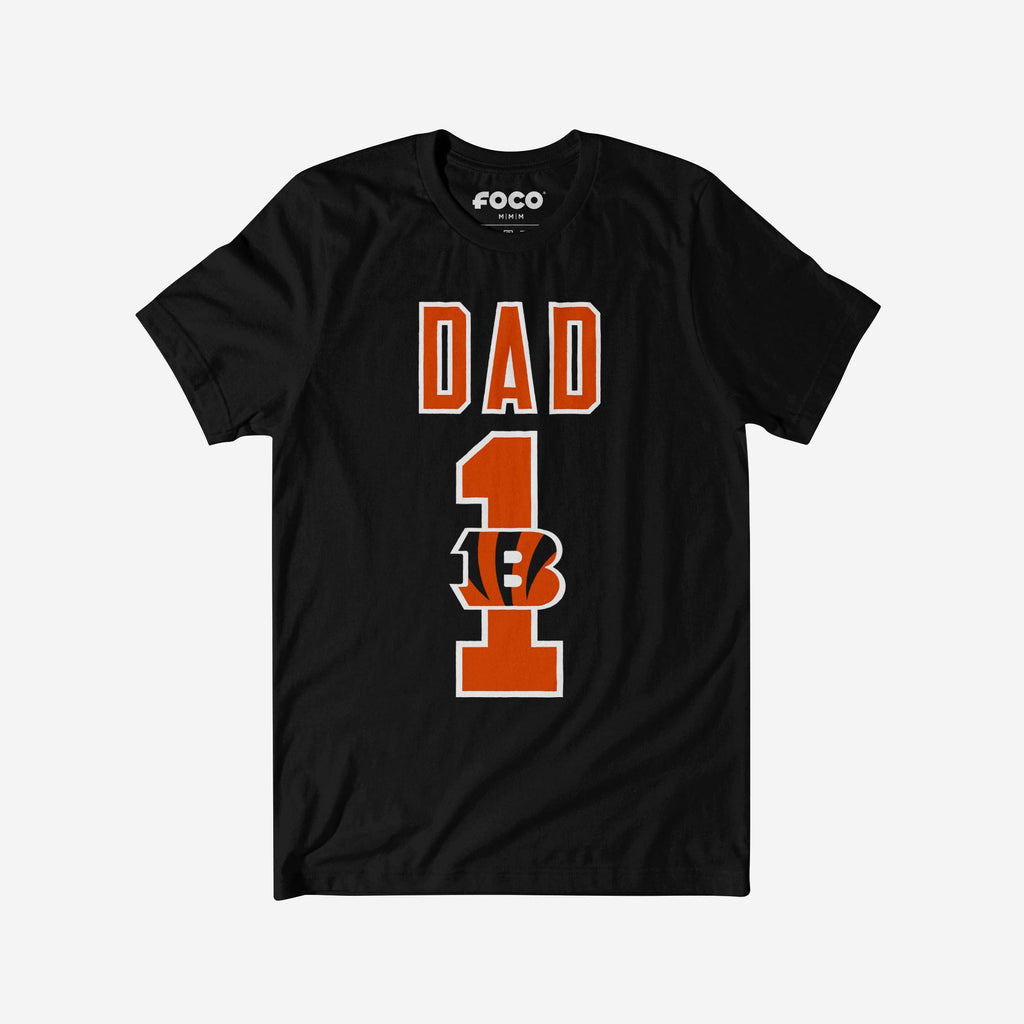 FOCO Cincinnati Bengals Number 1 Dad T-Shirt Black 2XL 2