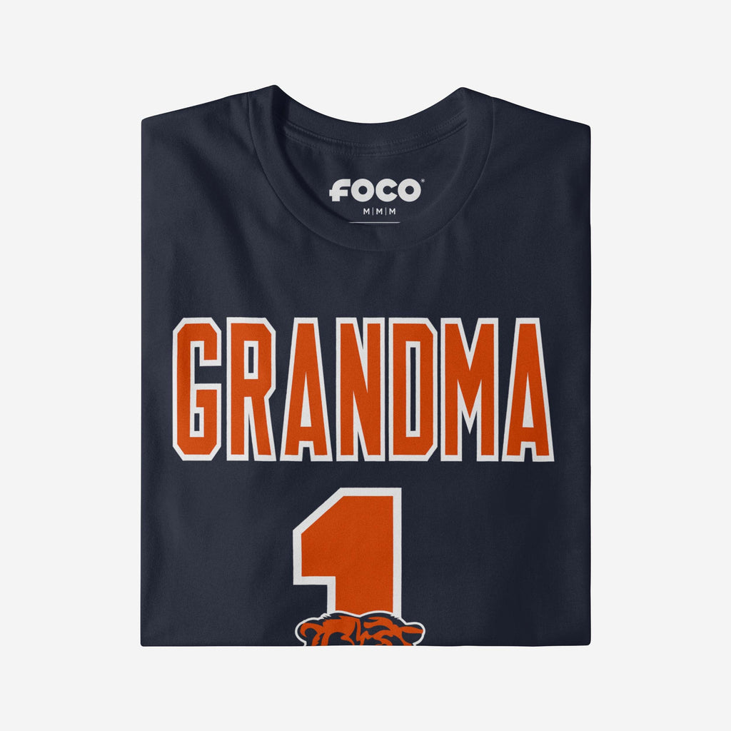 FOCO Chicago Bears Number 1 Grandma T-Shirt Navy 3XL 4