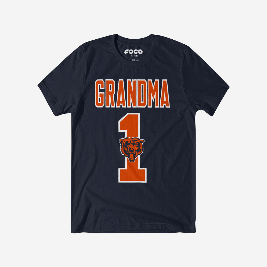 FOCO Chicago Bears Number 1 Grandma T-Shirt Navy 3XL 2