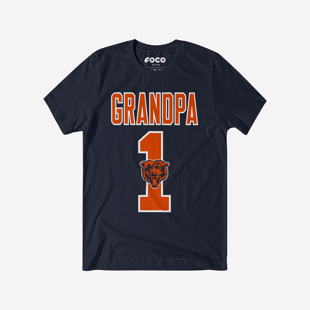 FOCO Chicago Bears Number 1 Grandpa T-Shirt Blue XL 2