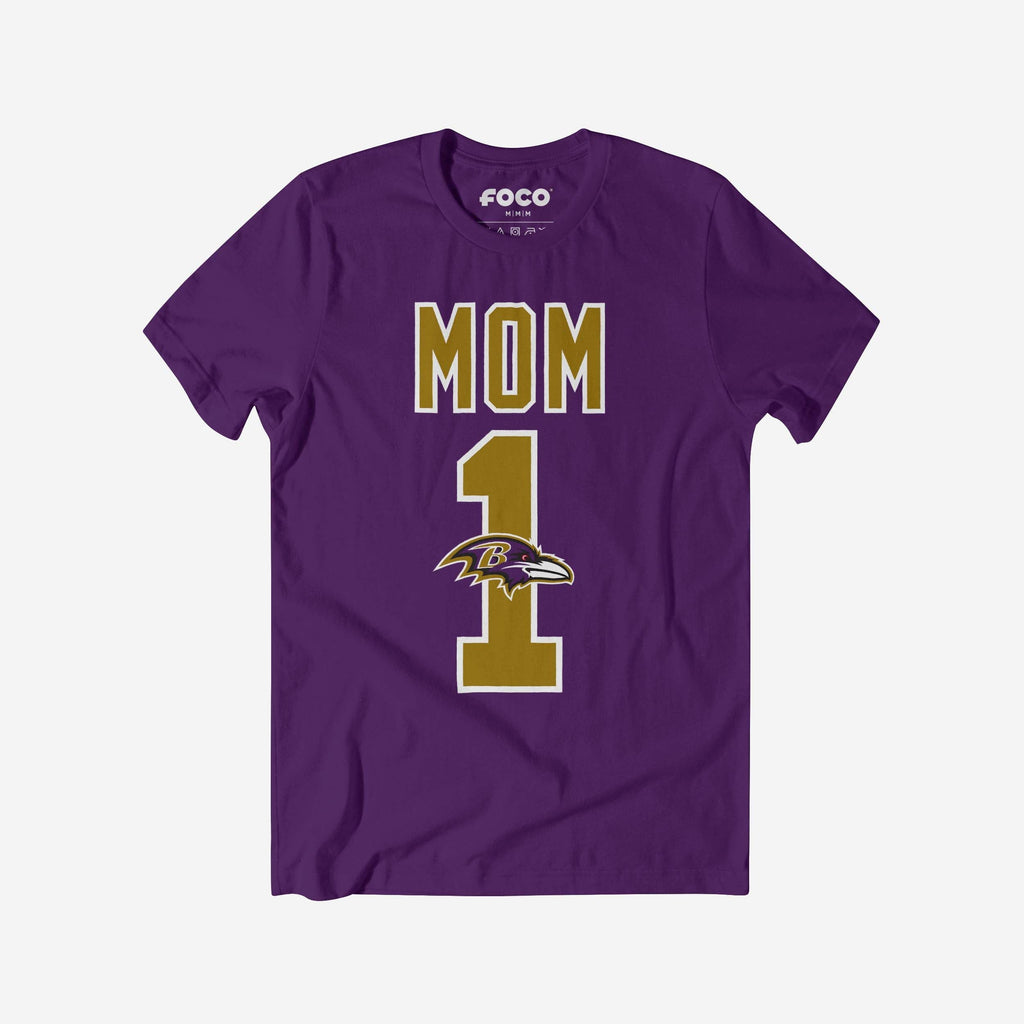 FOCO Baltimore Ravens Nummer 1 Mom T-Shirt - M - Damen 2