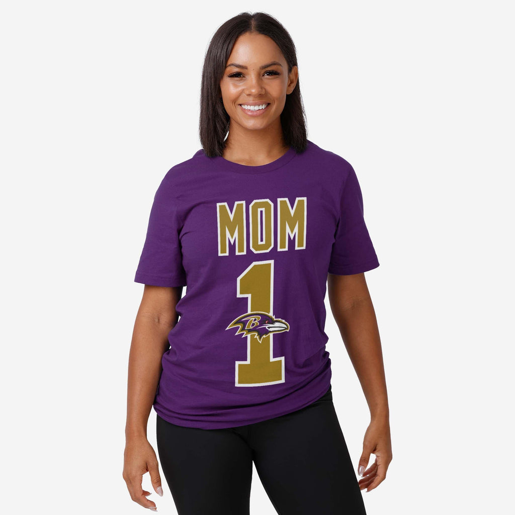 FOCO Baltimore Ravens Nummer 1 Mom T-Shirt - M - Damen 3