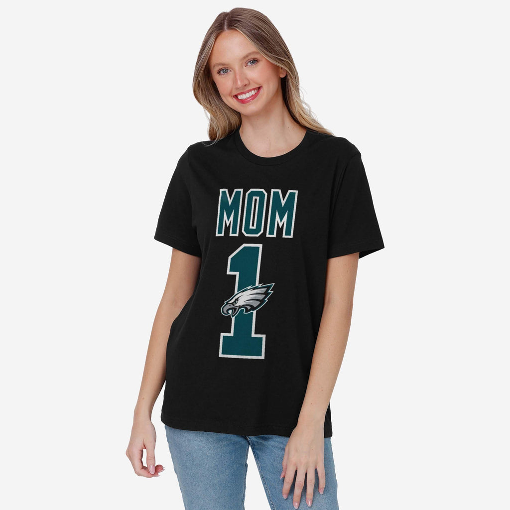 philadelphia eagles jersey dress Philadelphia Eagles Number 1 Mom T-Shirt, Womens Size: 2XL