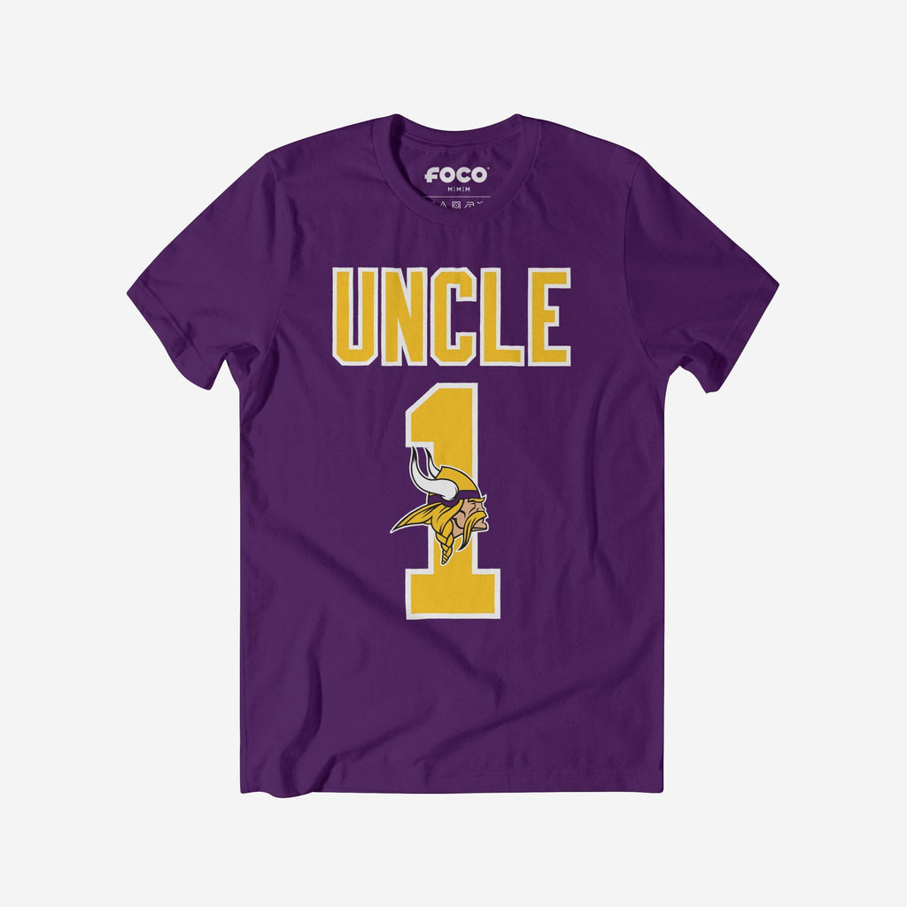 FOCO Minnesota Vikings Number 1 Uncle T-Shirt Purple S 2