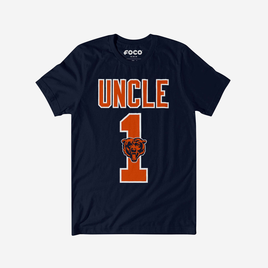 FOCO Chicago Bears Number 1 Uncle T-Shirt Blue Size L Men 2