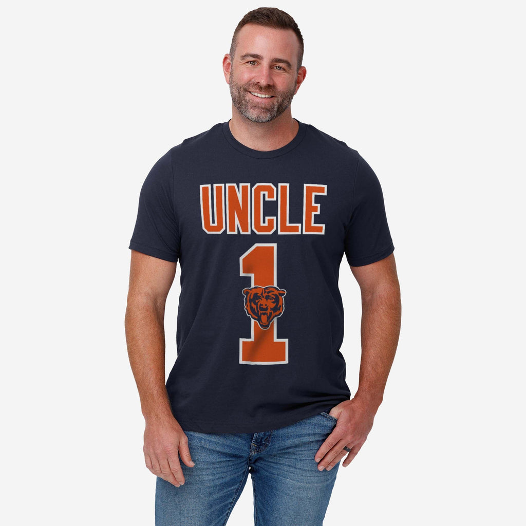 FOCO Chicago Bears Number 1 Uncle T-Shirt Blue Size L Men 3