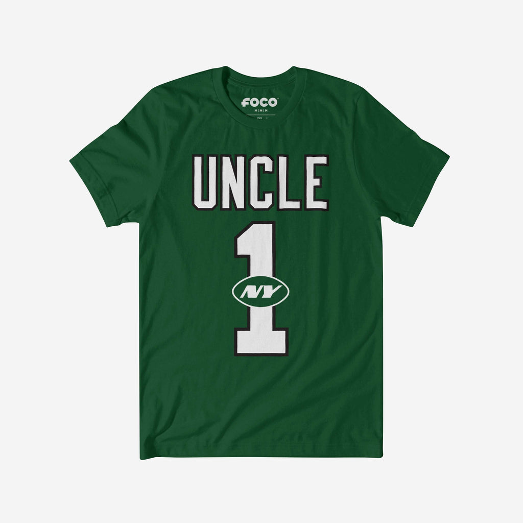 FOCO New York Jets Number 1 Uncle T-Shirt Green 3XL 2