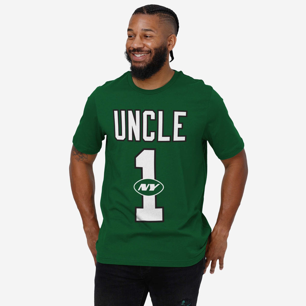 FOCO New York Jets Number 1 Uncle T-Shirt Green 3XL 3