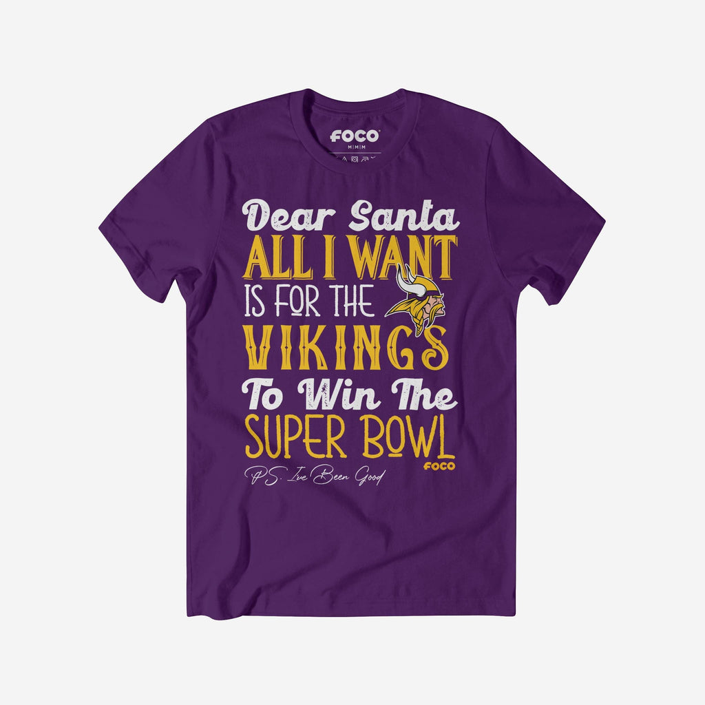 FOCO Minnesota Vikings All I Want T-Shirt Men Size M 2