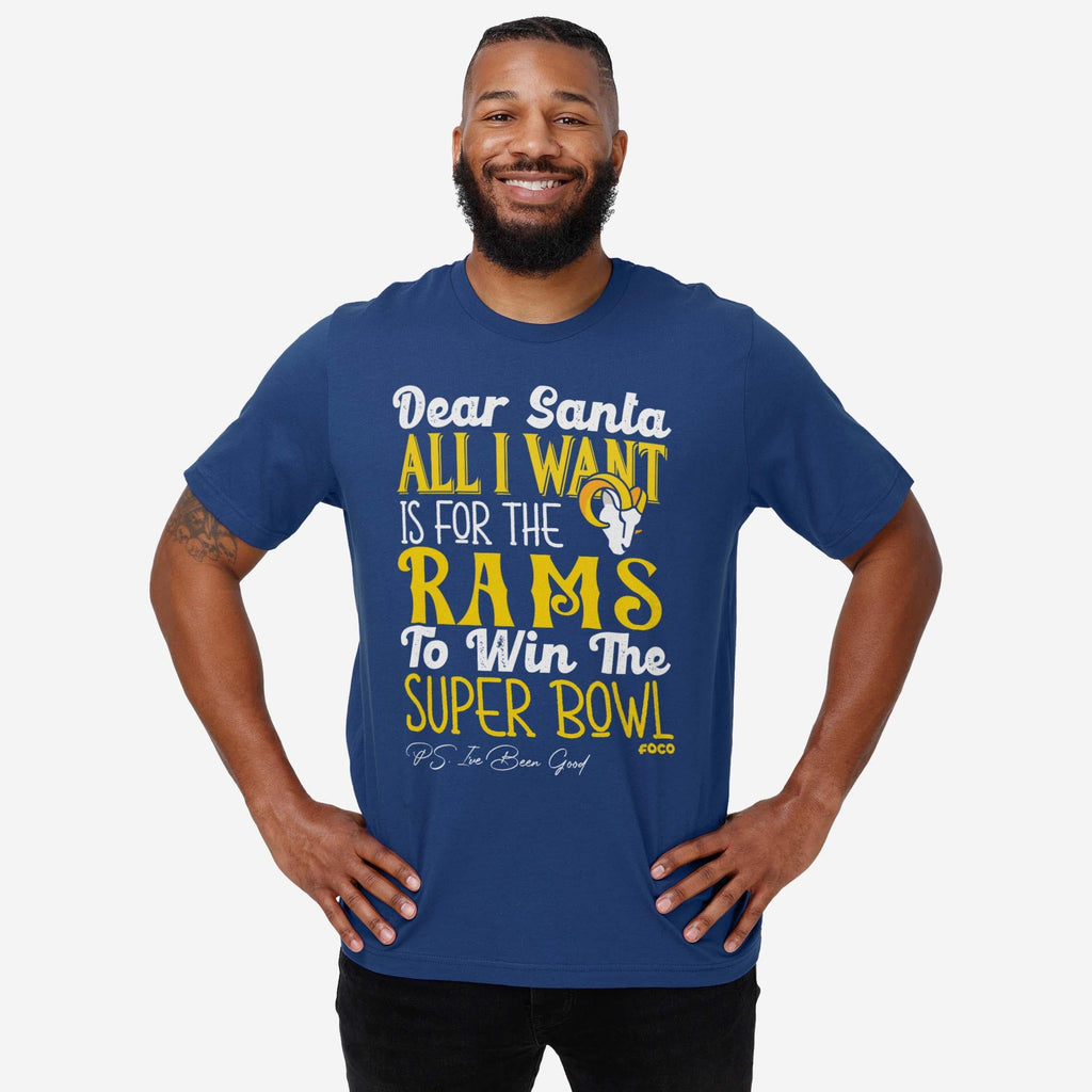 FOCO Los Angeles Rams All I Want T-Shirt Blue XL Men 3