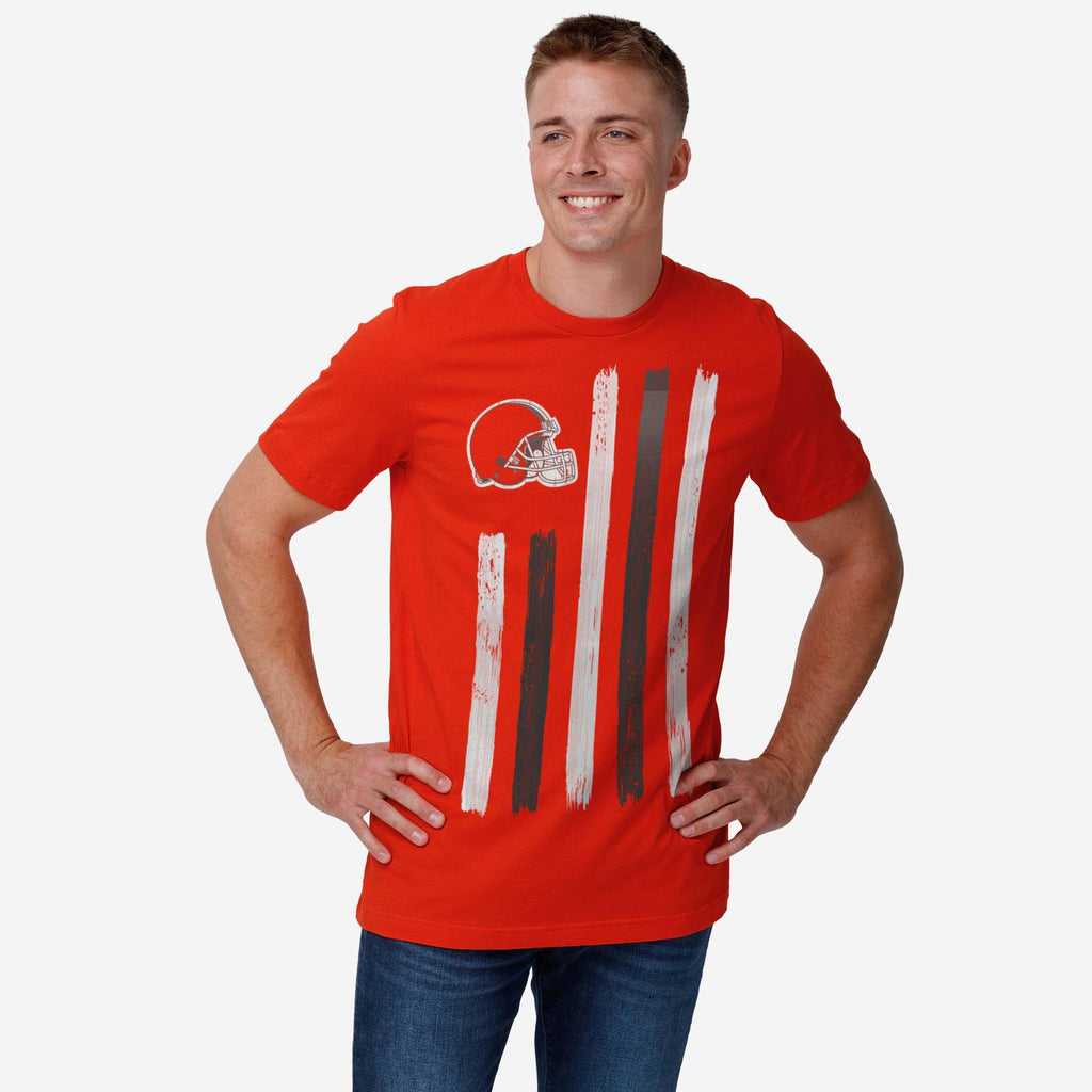 FOCO Cleveland Browns Brushstroke Flag T-Shirt M Men 3