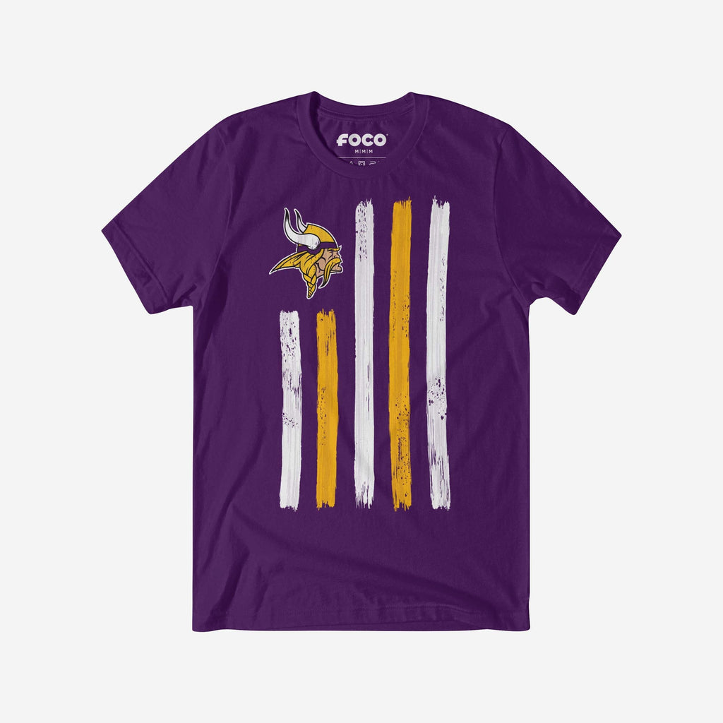 FOCO Minnesota Vikings Brushstroke Flag T-Shirt Navy 2XL 2
