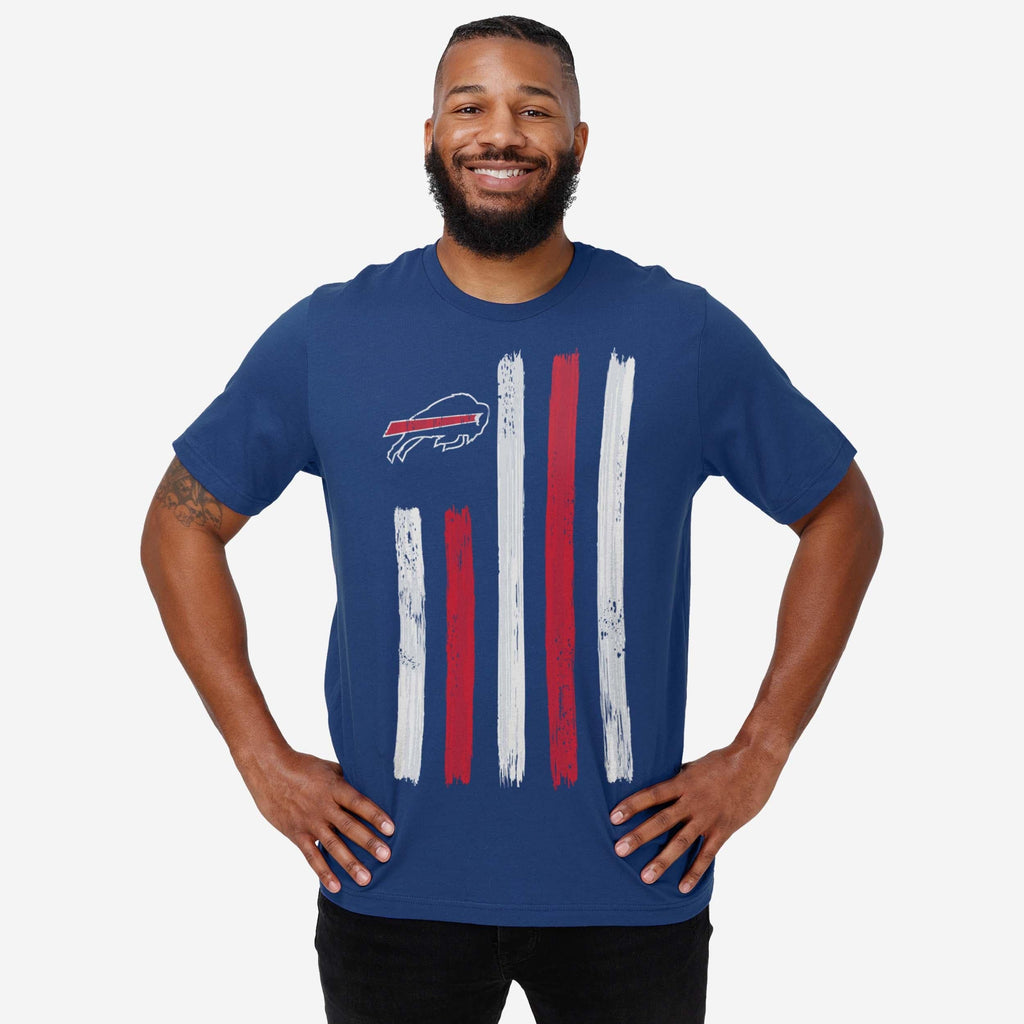 FOCO Buffalo Bills Brushstroke Flag T-Shirt Blue L Men 3