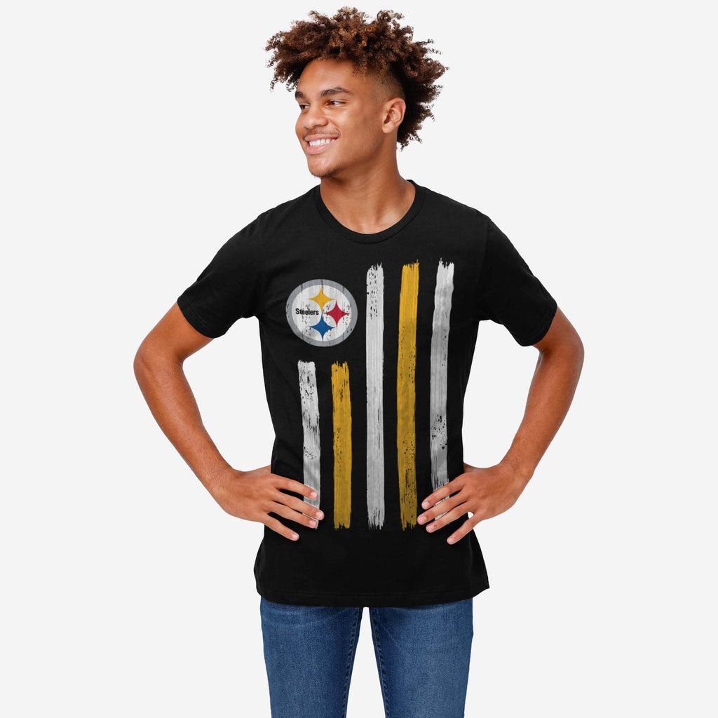 FOCO Pittsburgh Steelers Brushstroke Flag T-Shirt - S - Herren 3