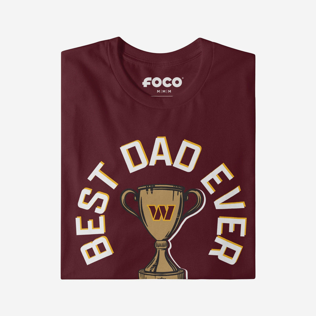 FOCO Washington Commanders Best Dad Ever Trophy T-Shirt Maroon M Men 4