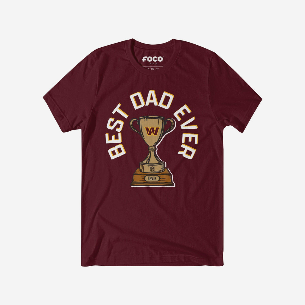 FOCO Washington Commanders Best Dad Ever Trophy T-Shirt Maroon M Men 2