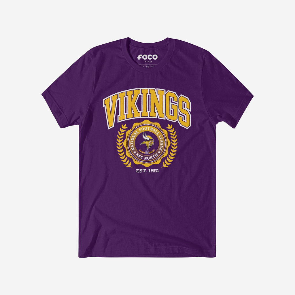 FOCO Minnesota Vikings Team Crest T-Shirt Purple / S 2