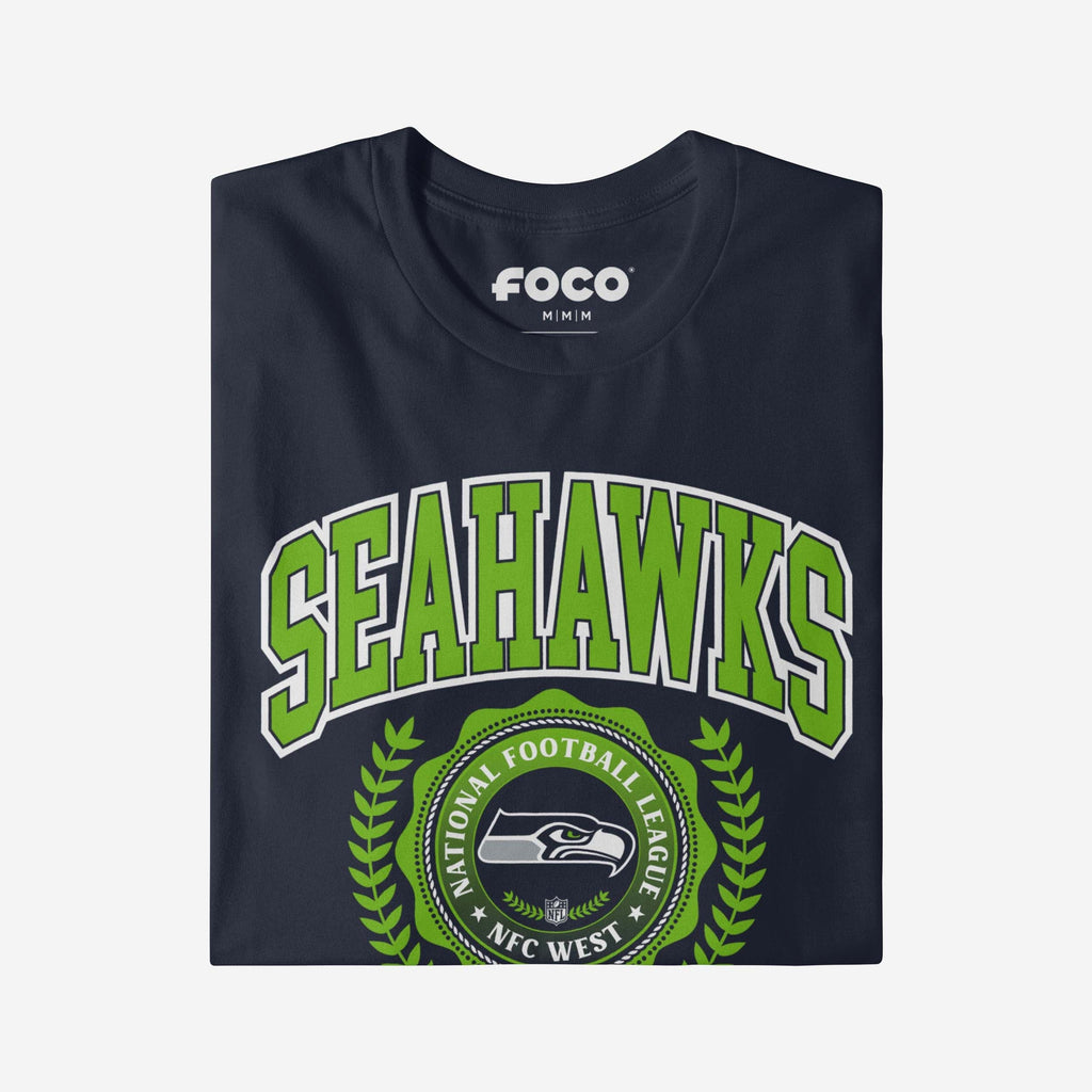 FOCO Seattle Seahawks Team Crest T-Shirt Navy 2XL 4