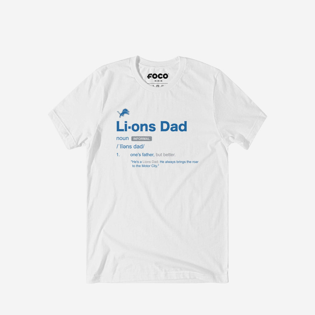 FOCO Detroit Lions Dad Definition T-Shirt Blue XL 2