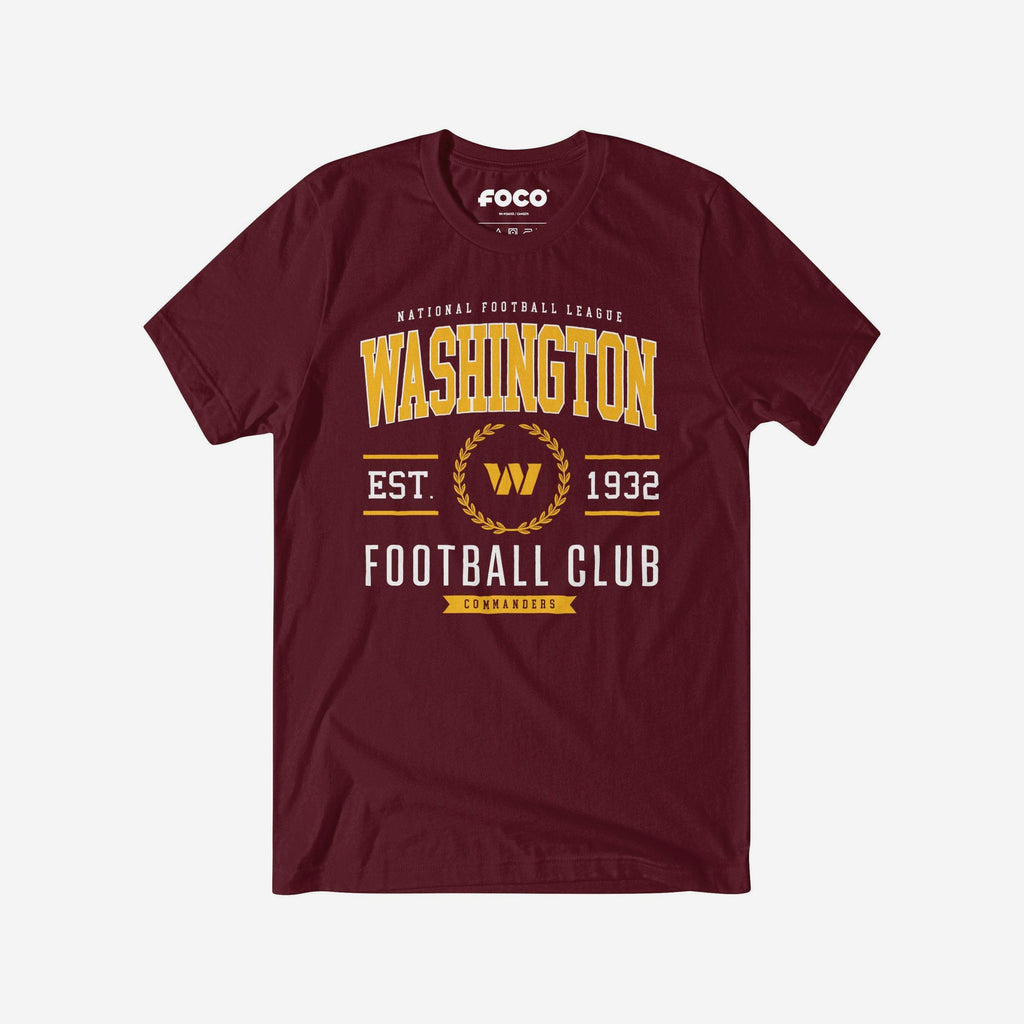 FOCO Washington Commanders Football Club T-Shirt Maroon XL 2