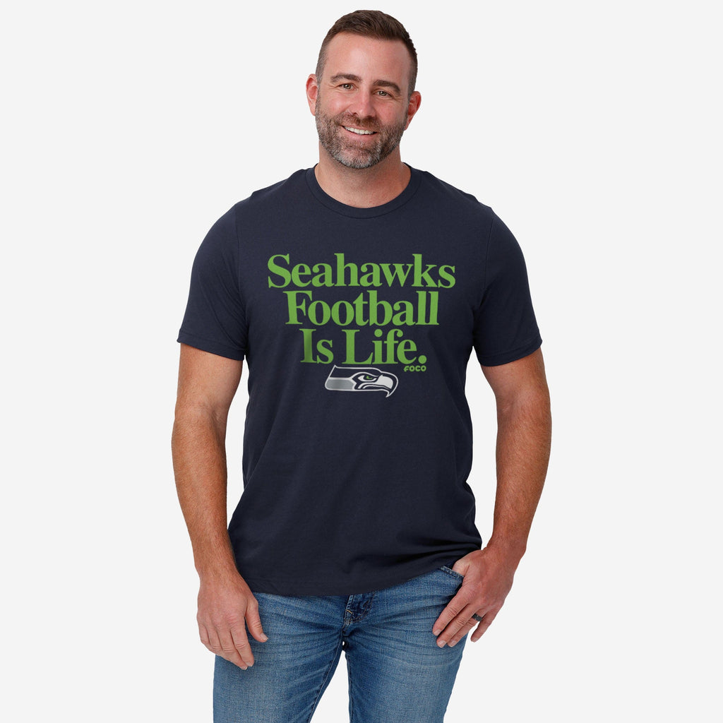 FootballLife  Seattle Seahawks Football is Life T-Shirt FOCO