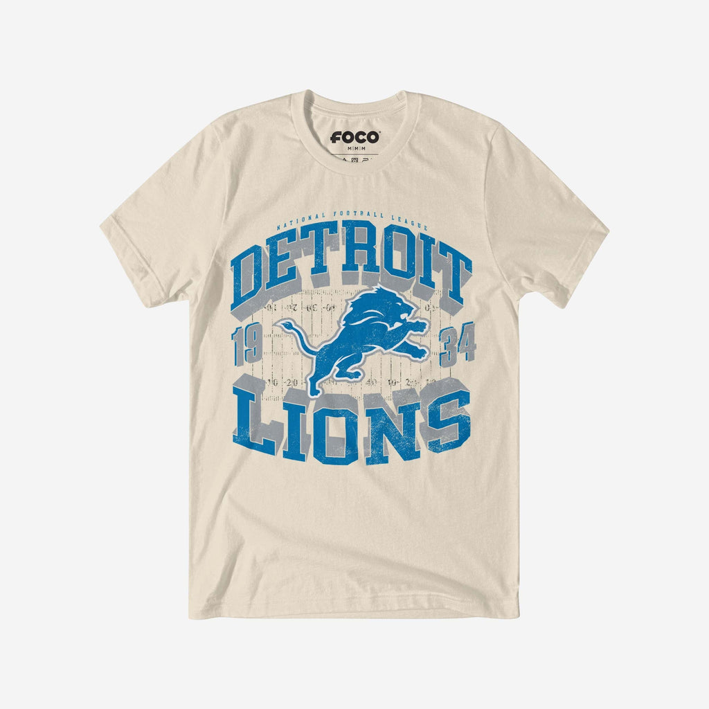 FOCO Detroit Lions Field Arched Wordmark T-Shirt Blue 2XL 2