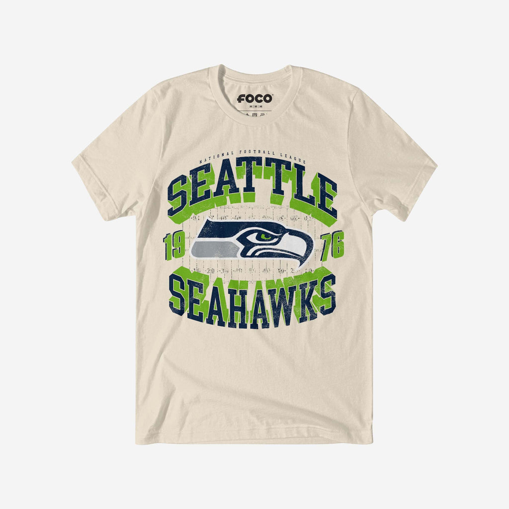 FOCO Seattle Seahawks Field Arched Wordmark T-Shirt Men Size S 2