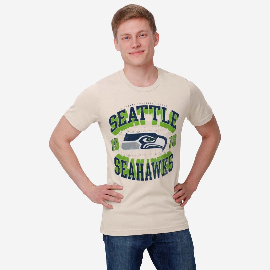 FOCO Seattle Seahawks Field Arched Wordmark T-Shirt Men Size S 3